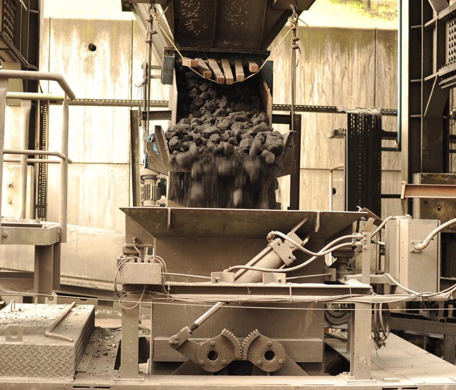 Processing of copper ore.